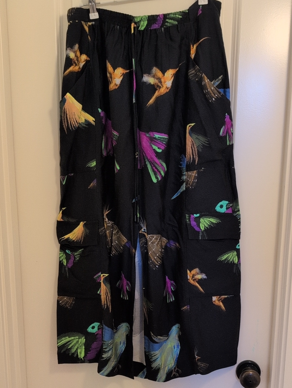 Farm Rio Skirt BIRDS OF THE AMAZON Bought In Brazil! Pockets. See Video!